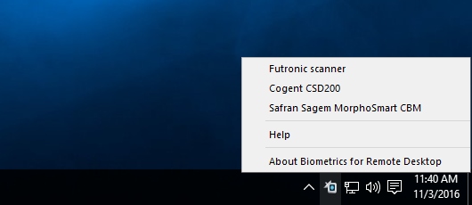 Biometrics for Remote Desktop