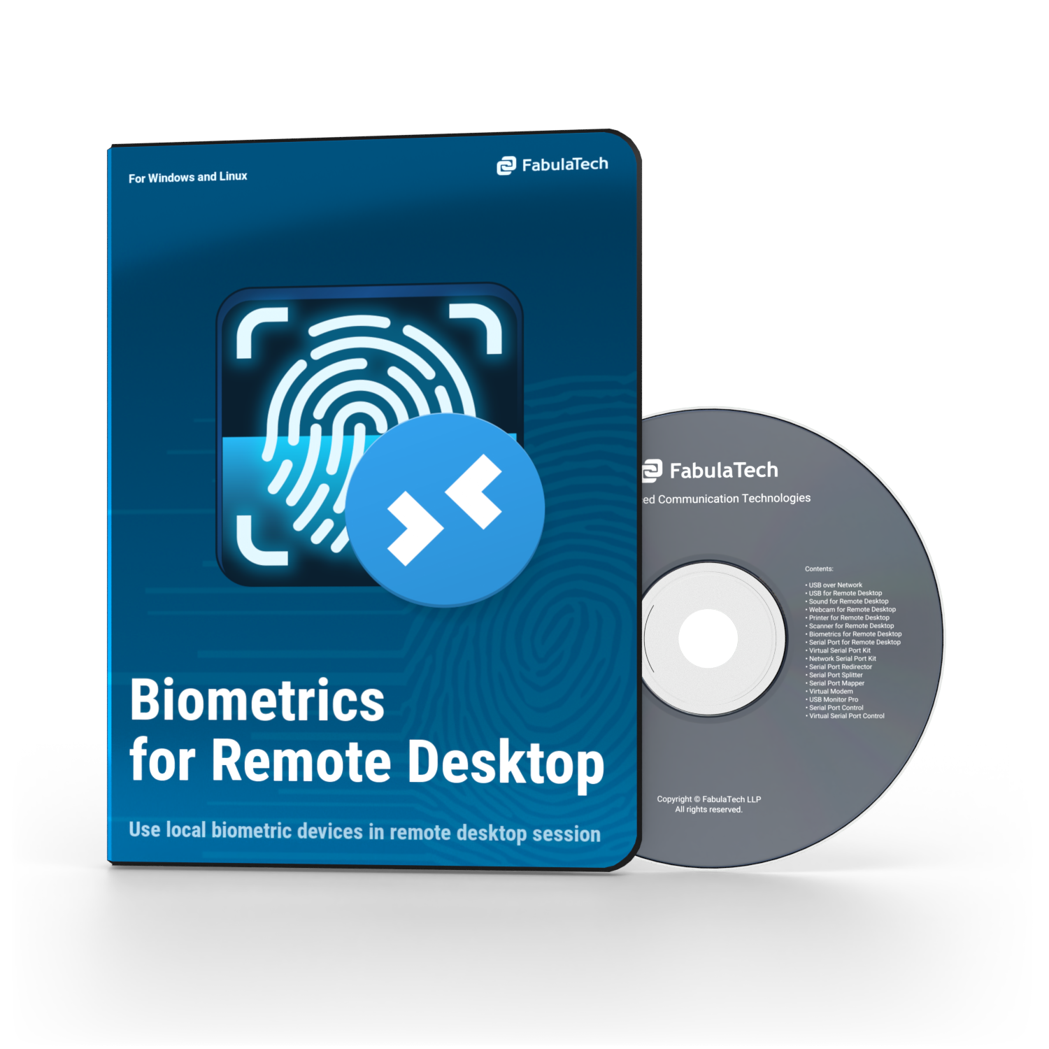 Biometrics for Remote Desktop Box and CD PNG 750x750