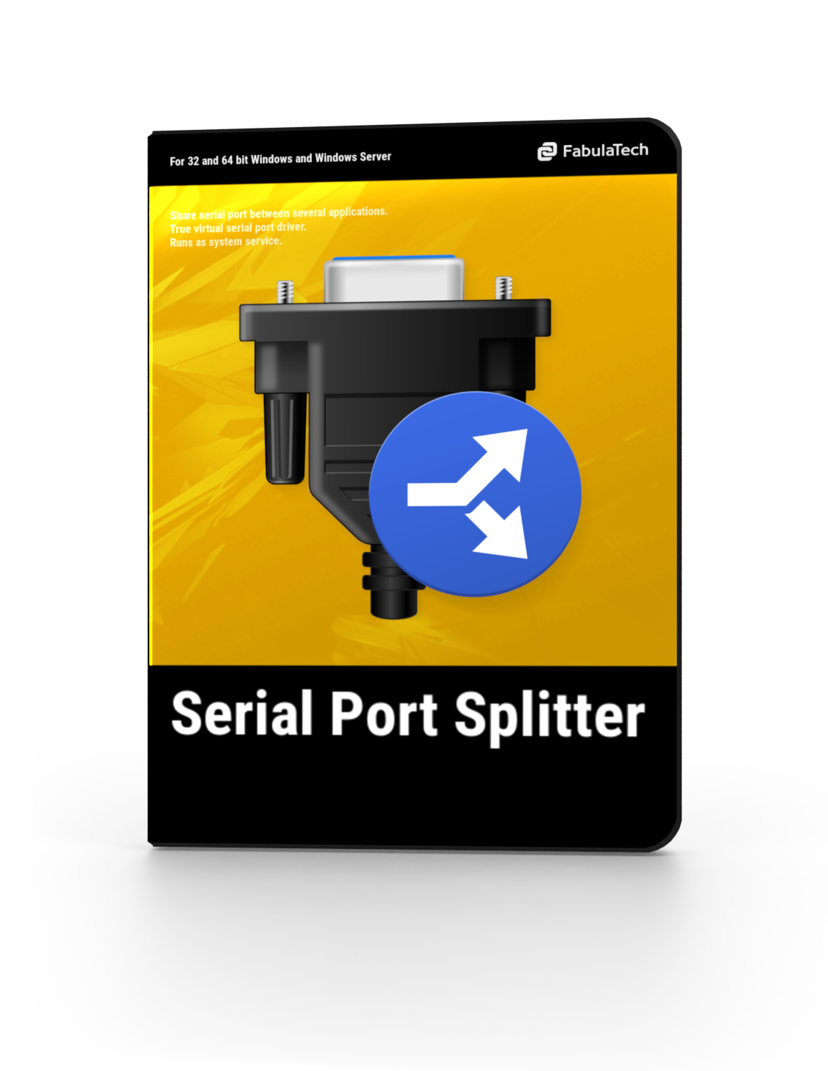 Serial Port Splitter box, printable (png 1160x1500)