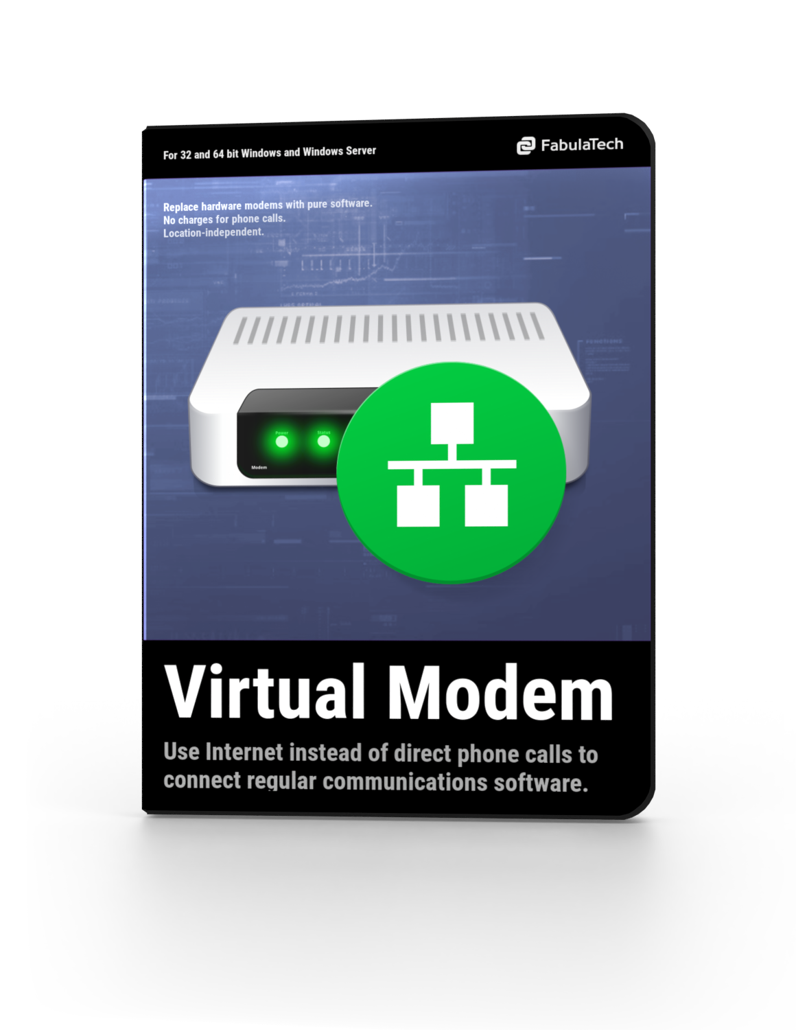Virtual Modem box, printable (png 1160x1500)