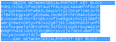 Select License Key