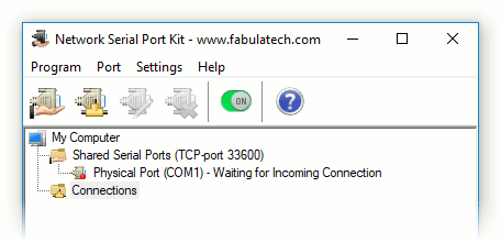 Network Serial Port Kit Toolbar
