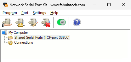 Network Serial Port Kit Toolbar