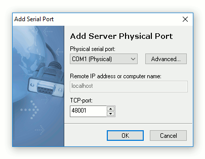 Add Server Serial Port