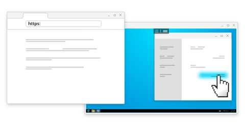 URL in Remote Desktop