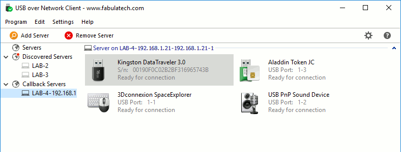 Remove USB Server