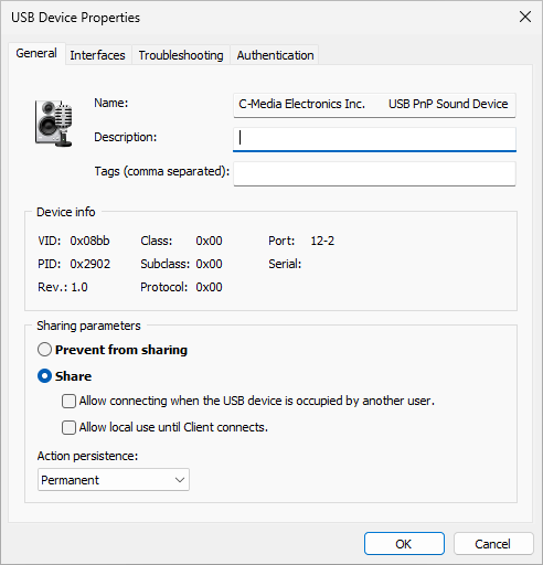 Advanced Device Sharing Options