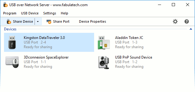 USB over Network Manual - Sharing Devices