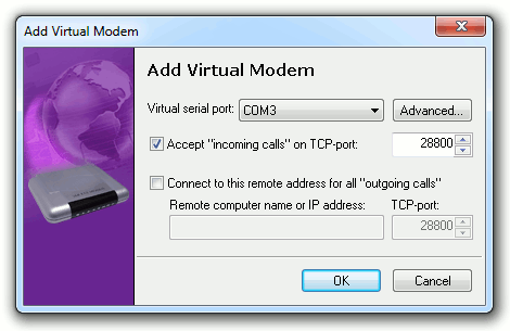 Adding Virtual Modem